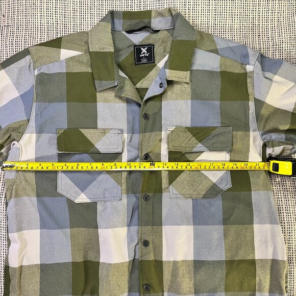 Vertx Flannel Plaid Shirt Long Sleeve Green/Blue  - Size Large - Tactical Style - Picture 9 of 9